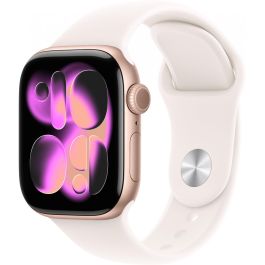 Apple Watch S11 Aluminio 42mm Oro Rosa con Correa Deportiva Rosa Pálido M/L