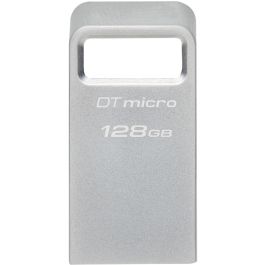 Kingston DTMC3G2/128GB Pendrive DataTraveler Micro 128GB USB 3.2 Gen 1 ultracompacto metálico 200 MB/s lectura