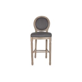 DKD Home Decor Taburete Alto Tradicional Gris Oscuro - Lino y Abeto - 54x118x48 cm Altura Asiento 76 cm Desmontable DKD Home Decor Taburete Alto Tradicional Gris Oscuro - Lino y Abeto - 54x118x48 cm Altura Asiento 76 cm Desmontable