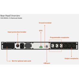 SAI Interactivo Vertiv EDGE-1000IRM1U 900 W 1000 VA SAI Interactivo Vertiv EDGE-1000IRM1U 900 W 1000 VA