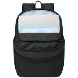 Rivacase 5566 Mochila Gremio para Portátil 15.6"-16" Negra, Urban, Impermeable, Poliéster rPET, Bolsillos Laterales
