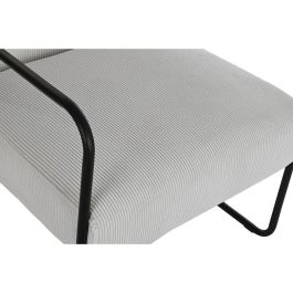 Sillón DKD Home Decor Negro Poliéster Blanco Hierro (64 x 74 x 79 cm)