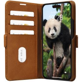 dbramante COPENHAGEN Funda Folio Marrón para iPhone 15 con Bolsillo para Tarjetas - Resistente al Polvo y Rayones