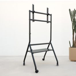 TooQ iDREAMS FS20206M-B Soporte de Suelo con Ruedas Nivelable para TV 37-86" hasta 80kg, VESA 200x200-600x400, Negro