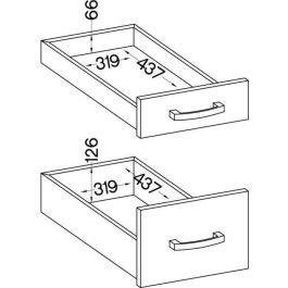 LASSEN Armario bajo 4 cajones con encimera Gris mate - L 40 x P 51,6 x H 85 cm - Mueble cocina/baño