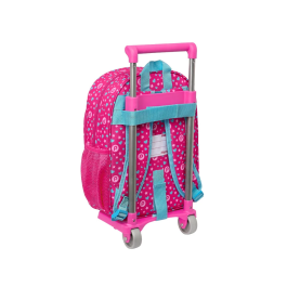 Mochila Escolar con Ruedas Pinypon Azul Rosa 26 x 34 x 11 cm