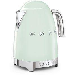 Smeg KLF04PGEU Tetera Eléctrica Estilo 50s, 1.7L 2400W, Verde Pastel con Ajustes de Temperatura