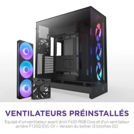 NZXT CM-H92FB-R1 Caja NZXT H9 Flow RGB Dual-Chamber Mid-Tower con Ventiladores RGB - Todo Negro