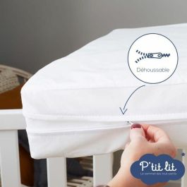 P'Tit Lit PTI1709564224781 Funda de Colchón Impermeable Antichinches 70x140x15 cm Cierre Cremallera Sin Tratamiento Químico