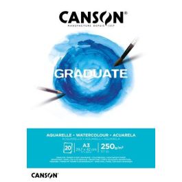 Bloc De Dibujo Canson Graduate Aquarelle Encolado Grano Fino A3 250G 20H (Set de 5) Precio: 52.88999976. SKU: B1A3PJKGND