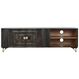 Mueble Tv Colonial DKD Home Decor Negro 40 x 50 x 160 cm Mueble Tv Colonial DKD Home Decor Negro 40 x 50 x 160 cm