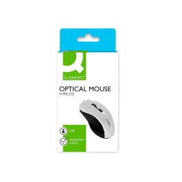 Raton Q-Connect Optico Inalambrico 1000 Dpi Receptor Usb 2,4 grhz Blanco