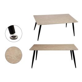 Mesa de centro efecto piedra Giftdecor 60x110x45 cm, DM, melamina, metal, blanco/negro Precio: 53.49999996. SKU: S3609700