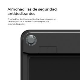 Báscula de baño digital inteligente con bluetooth color negro, máximo 180 kg