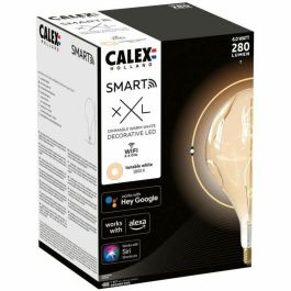 Calex CAL8712879153658 Bombilla LED E27 Smart Organic Evo Filamento Flexible, 6W, 280lm, 1800K, Regulable Oro