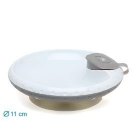 KioKids Plato Térmico Con Ventosa Antivuelco Geogrey Para Bebés +4 Meses Gris