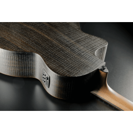 LAG Bajo Acústico Jumbo A/E Natural Satinado - Cuerpo de Brankowood y Eucalipto Ahumado, Electrónica Stage-LAG
