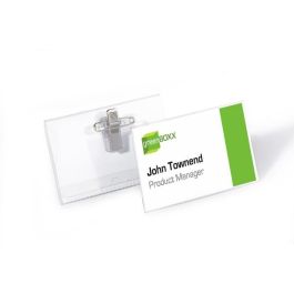 Durable Caja de 50 Identificadores con Pinza y Alfiler PVC 54x90 mm, Transparente, 8101-19 Precio: 55.59000029. SKU: B1HHJB9E7E