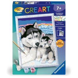 Ravensburger RAV00025829 CreArt Kids - Kit de Pintura por Números "Besos de Husky" 18 x 24 cm, para niños de 7 años o más