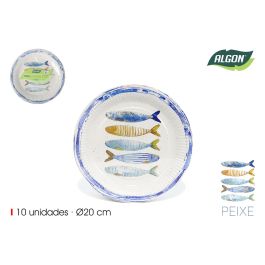 Set de 10 platos de cartón Red Peixe 20 cm Algon - Inde (24 Cajas) Precio: 17.5000001. SKU: B1BBV4AJJ7