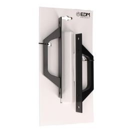 Edm Asa Recta con Placa 6804 Aluminio Negro Blister 2 Unidades 200 x 25 mm