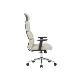 Q-connect Silla de Dirección Aurea Similpiel Gris, Alto Máximo 1400 mm, Ancho 520 mm, Profundo 510 mm, Ruedas Premium