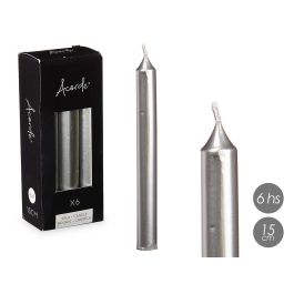 Set 6 Cirios Plata 15 Cm 6 Horas Acorde (12 Unidades) Set 6 Cirios Plata 15 Cm 6 Horas Acorde (12 Unidades)