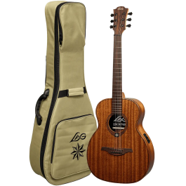 LAG Guitarra Acústica Escapade A/E Zurdos Travel Electroacústica Folk Natural Satinado Zurda