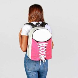 OMP! Sneakers Fuchsia Mochila Grande Urbana 1 Compartimento 17x30x40cm 60% PU 40% Algodón Poliéster Fucsia
