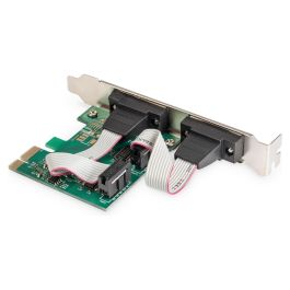 DIGITUS Tarjeta de Interfaz Serial PCIe RS232 DB9 Macho Velocidad 128.000 bps Compatible PCI Express 2.0