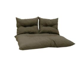 Kit palet clásico - topo - colchón + 2 cojines de respaldo - JARDIN PRIVE