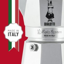 Cafetera Italiana Bialetti MOKA Plateado Metal Acero Inoxidable Aluminio 1 L