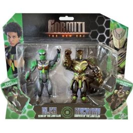 Gormiti GRV193 Caja de Figuras Gormiti Vástago y Tierra con Glen y Rockard, 15 cm, para niños de 4 años o más