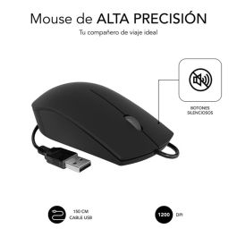 SUBBLIM Raton Business Silencioso con cable USB 1200 DPI Negro SUBBLIM Raton Business Silencioso con cable USB 1200 DPI Negro