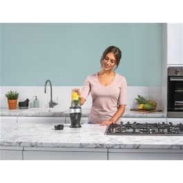 Ninja QB3001EUS Batidora de Vaso Individual para Smoothies 700W con 2 Vasos y Tapas de Viaje