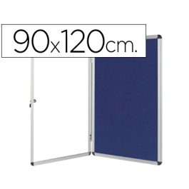 Q-connect Vitrina de Anuncios Mural Grande en Fieltro Azul con Puerta y Cerradura, Marco de Aluminio, 120x90 cm Precio: 300.49999947. SKU: B12MVYST5W