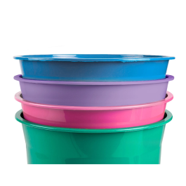 Liderpapel Papelera Plástico 13 Litros Lavanda Opaco 275x285 mm