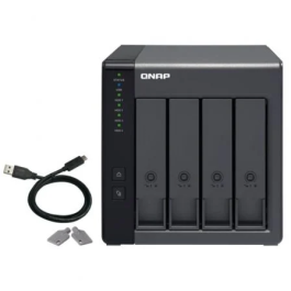 QNAP TR-004 Unidad de Disco Múltiple Negra USB 3.0 4 Bahías RAID