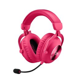 Logitech PRO X 2 LIGHTSPEED WRLS Auriculares Inalámbricos Gaming Rosa con Diadema, Conector 3.5mm y Bluetooth