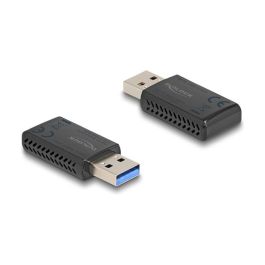 DELOCK Adaptador Wi-Fi 6 Dualband AX1800 USB 1201 + 574mbps Inalámbrico Negro