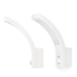 Edm Aplique Exterior LED 10W 1686LM 6400K con Sensor de Movimiento, IP54, 6.6x18.8x25cm