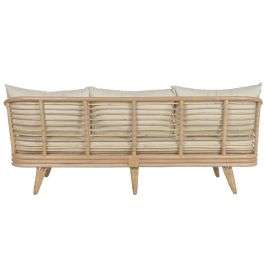 DKD Home Decor Sofá Balinés 200 x 78 x 76 cm Ratán Poliéster