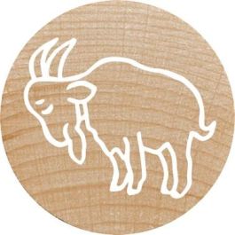 COLOP Set de sellos WOODIES "Farm Animation" de madera y caucho - Redondos 3cm (12 unidades) 165225