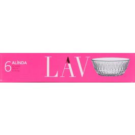 Lav Set de 6 Bols, 12.5 cm de Diámetro, 345 ml de Capacidad, Colección Alinda (8 Cajas)