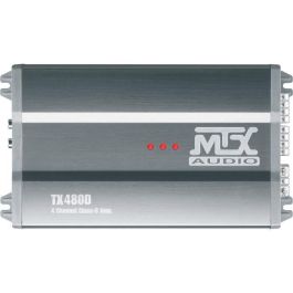 MTX TX480D 12V 4 canales Clase-D 4x80W RMS Amplificador de aluminio