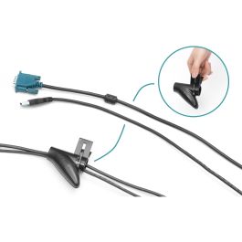 Digitus Manguera en espiral flexible para cables, PET, 5m, negra, con pasacables para escritorio/pared