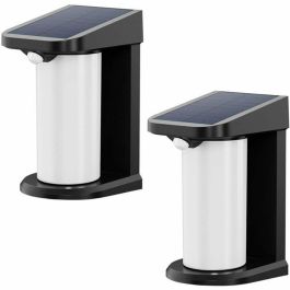 Lumisky LUM1707333597209 Juego de 2 Focos Solares Aplique H18 cm con Detector de Movimiento y Luz LED Blanca