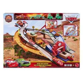 Mattel Jfl57 Disney Pixar Cars Radiador Springs Race y Rescue Circuito de Carreras con Rayo McQueen y Chick Hicks Set de Juego +4 años