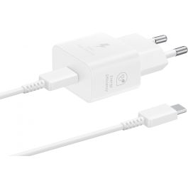 Samsung Cargador de Pared Power 25W USB-C Blanco + Cable USB-C a USB-C Blanco EP-T2510XWEGEU