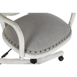 Silla Home Office DKD Home Decor Gris Claro Blanco 50 x 88 x 52 cm Silla Home Office DKD Home Decor Gris Claro Blanco 50 x 88 x 52 cm